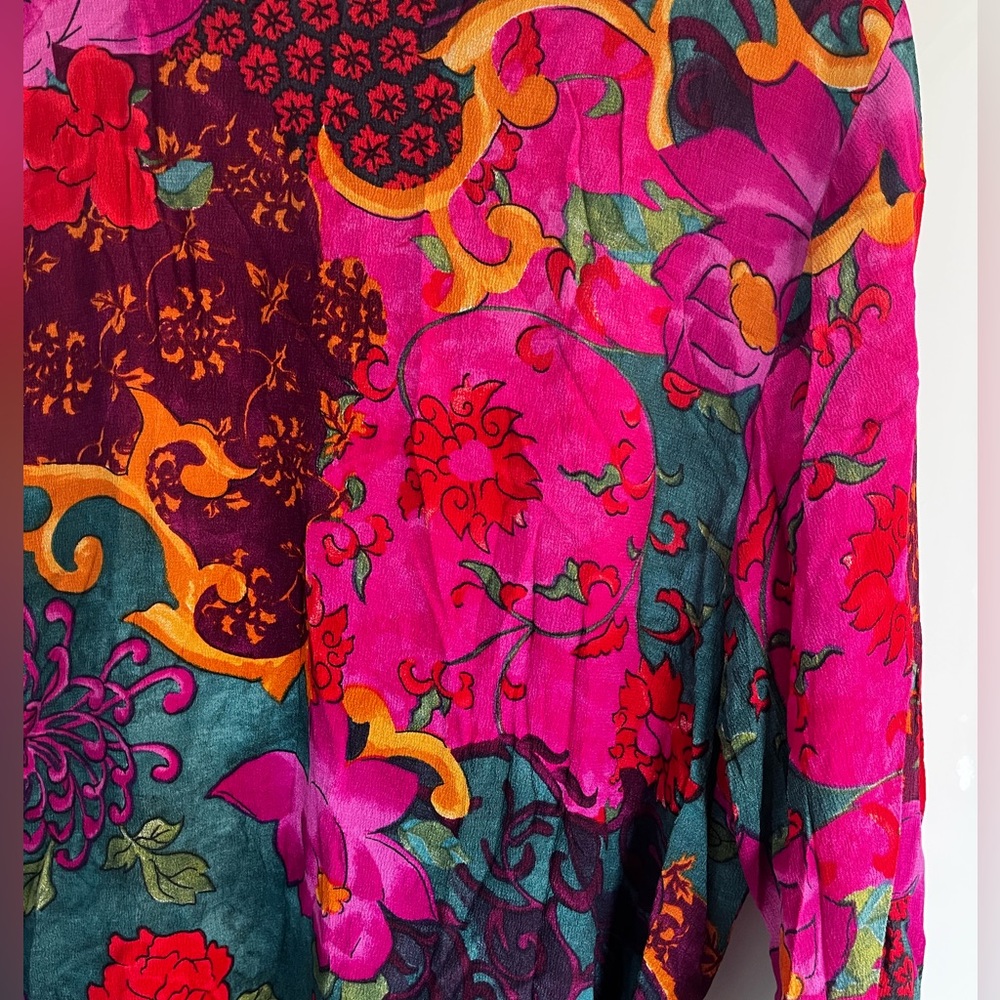 Carole Little Vintage Tunic Top Fabric Made In Germany - Picture 15 of 16